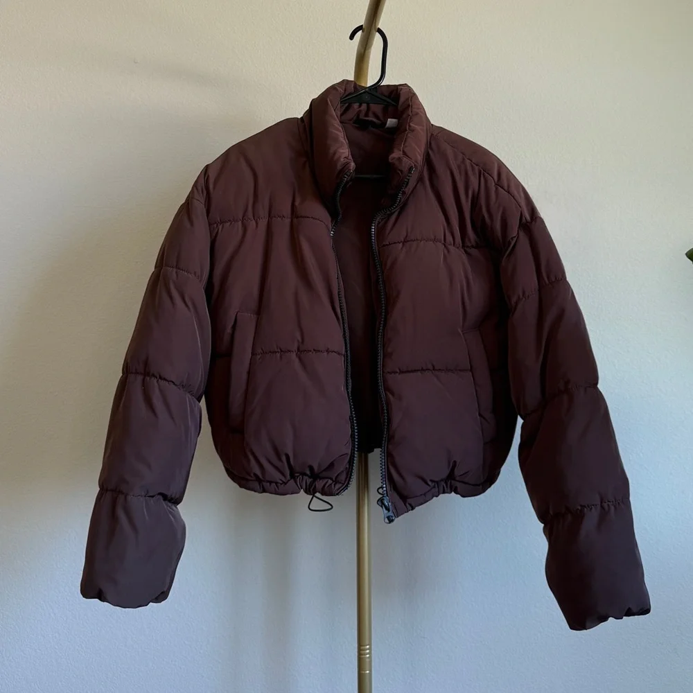 Never worn- Brown Puffer Jacket (size S) - Picture 1 of 3